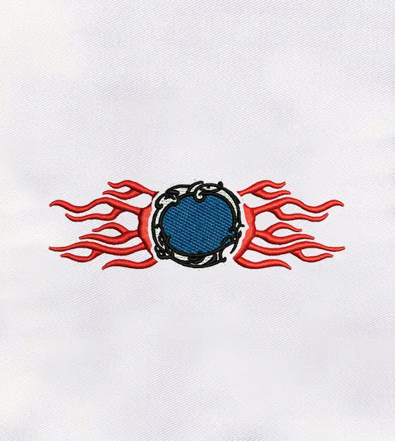 Fire Logo Machine Embroidery Design