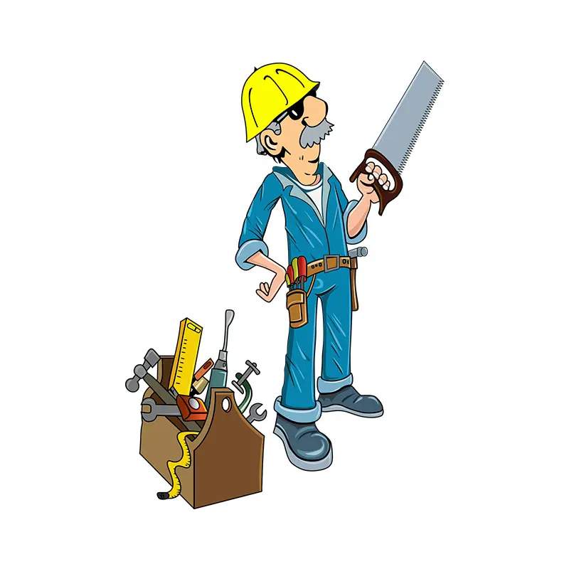 Free Cartoon Construction Worker Vector Design