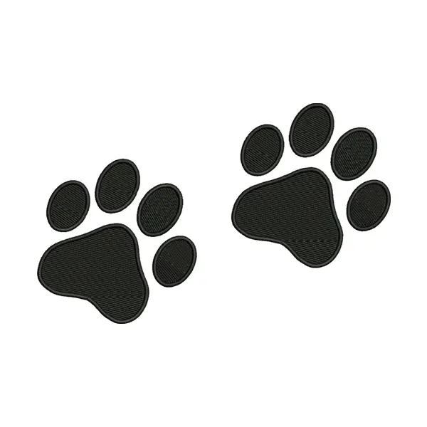 Silhouette Bear Paws Embroidery Design