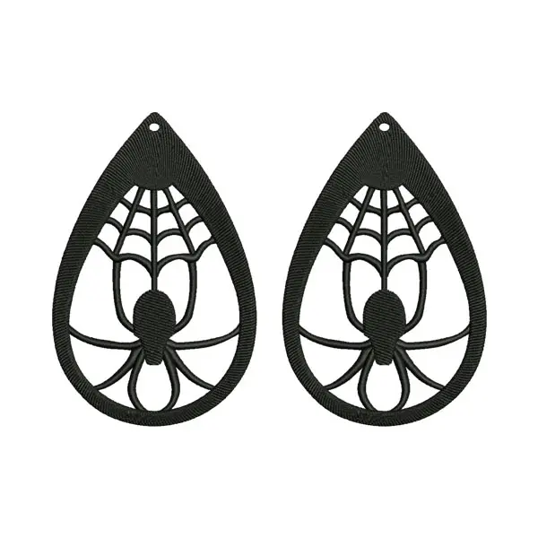 Spider Earrings Embroidery Design