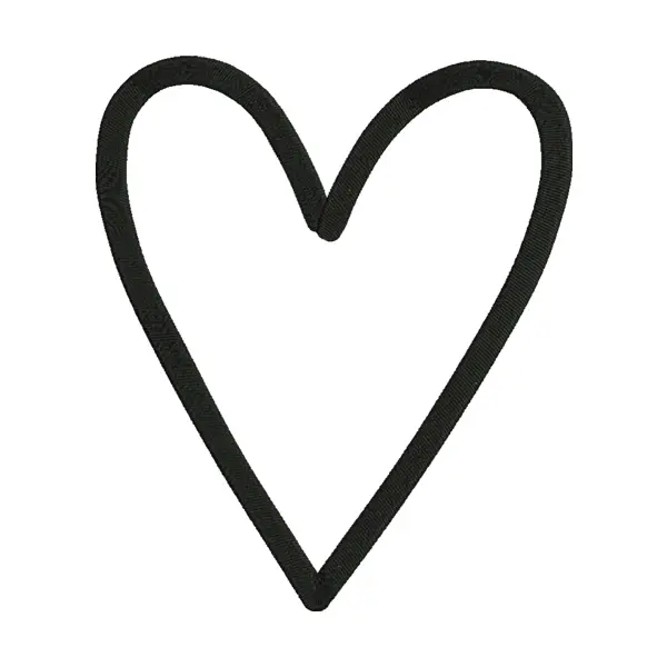 Heart Outline Embroidery Design