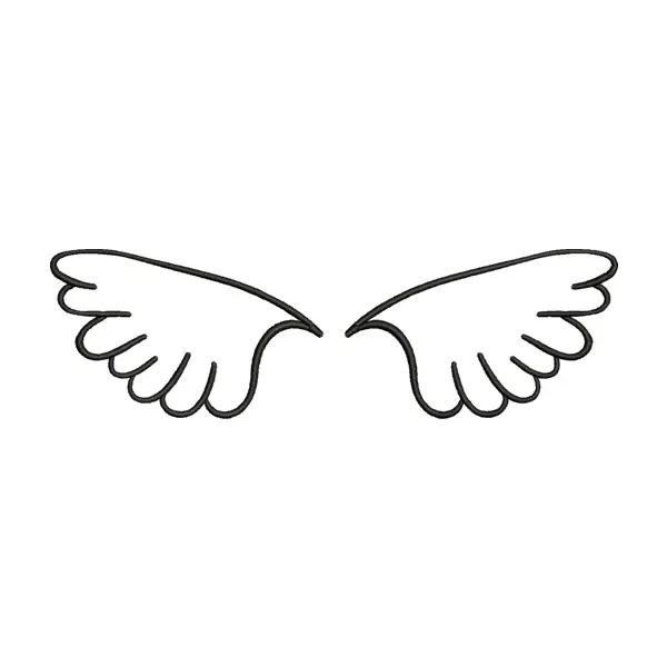Cupid Wings Embroidery Design