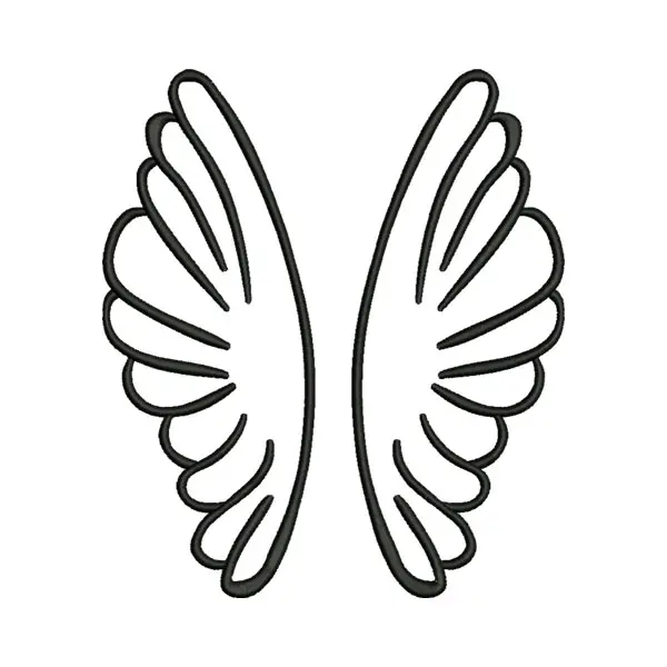 Unicorn Wings Embroidery Design