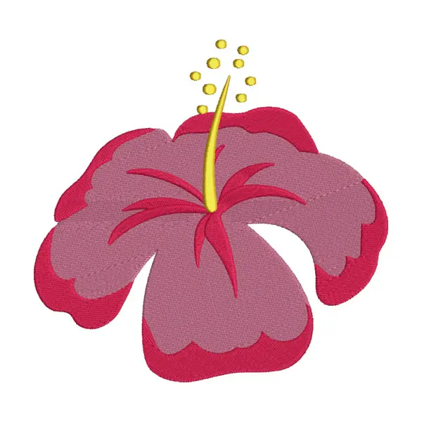 Hibiscus Flower Embroidery Design