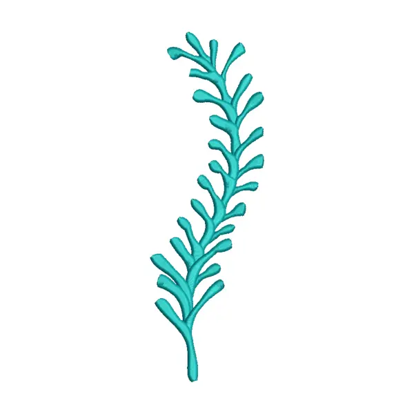 Long Seaweed Embroidery Design