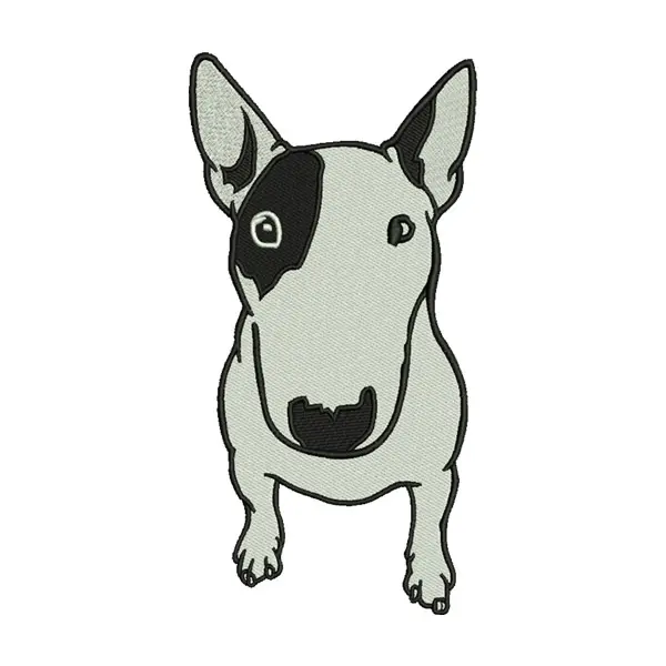 English Bull Terrier Embroidery Design