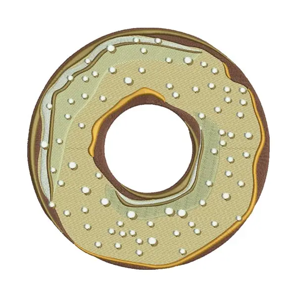 Cream Donut Embroidery Design