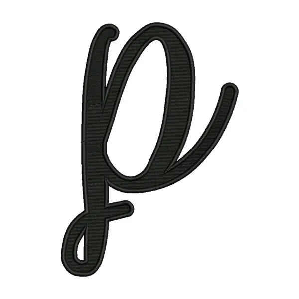 Letter P Embroidery Design – Script Alphabet Machine Embroidery File