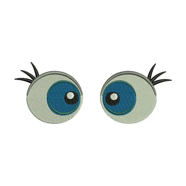 Looking Forward Eyes Embroidery Design