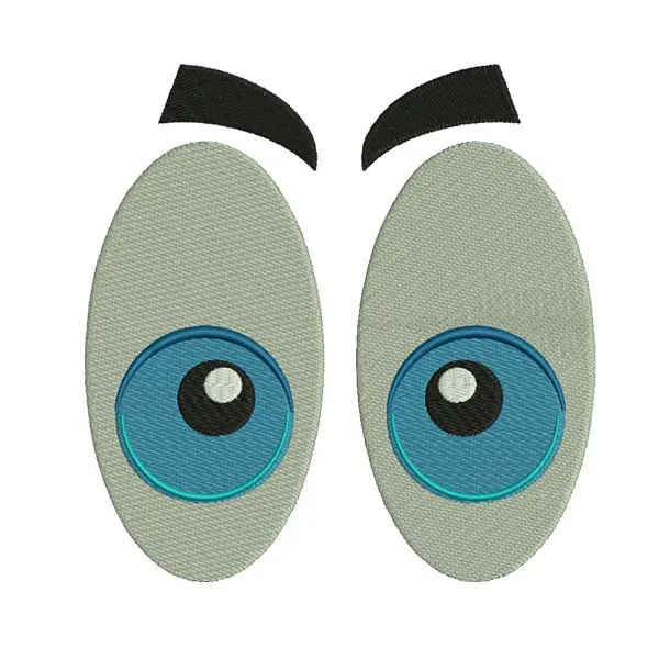 Angry Eyes Embroidery Design