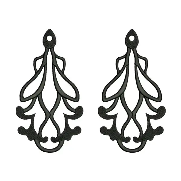 Dangling Earrings Embroidery Design