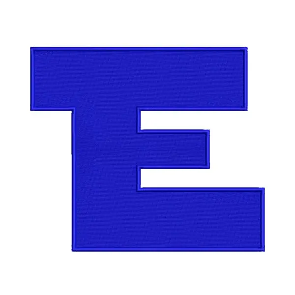 E Letter Alphabet Embroidery Design
