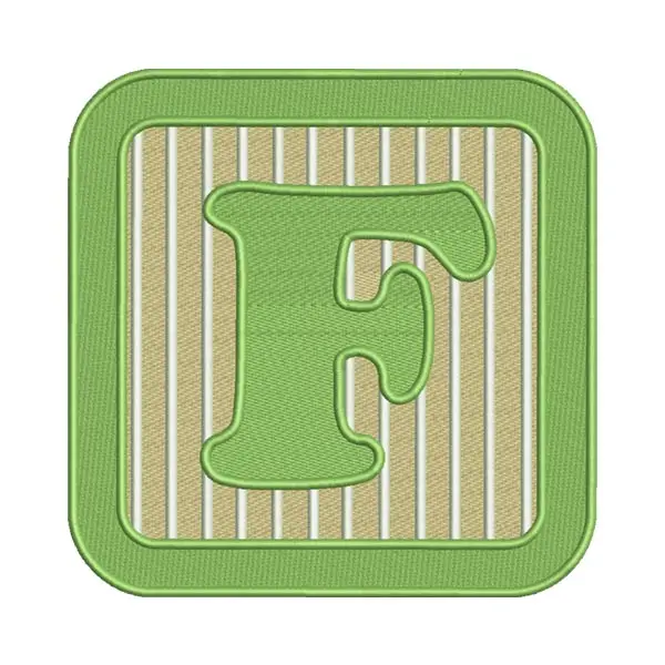 F Letter Alphabet Embroidery Design
