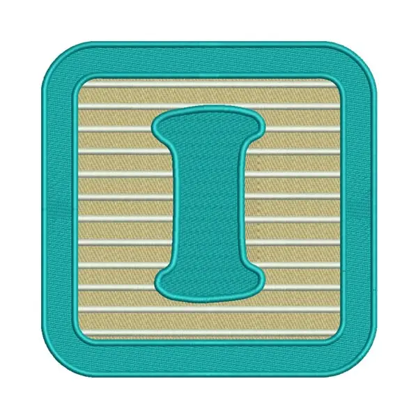 I Letter Alphabet Embroidery Design