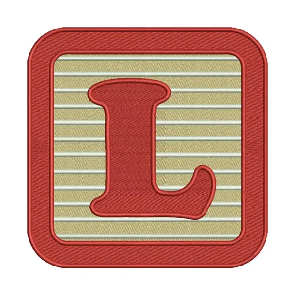 L Letter Alphabet Embroidery Design