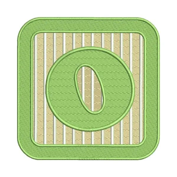 O Letter Alphabet Embroidery Design
