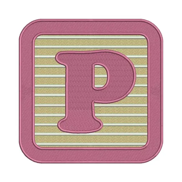 P Letter Alphabet Embroidery Design