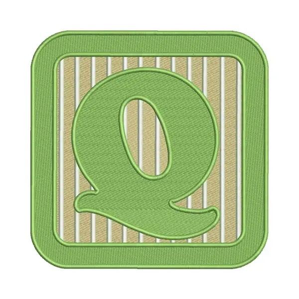 Q Letter Alphabet Embroidery Design