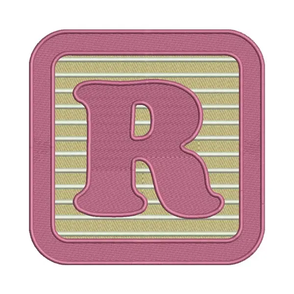 R Letter Alphabet Embroidery Design