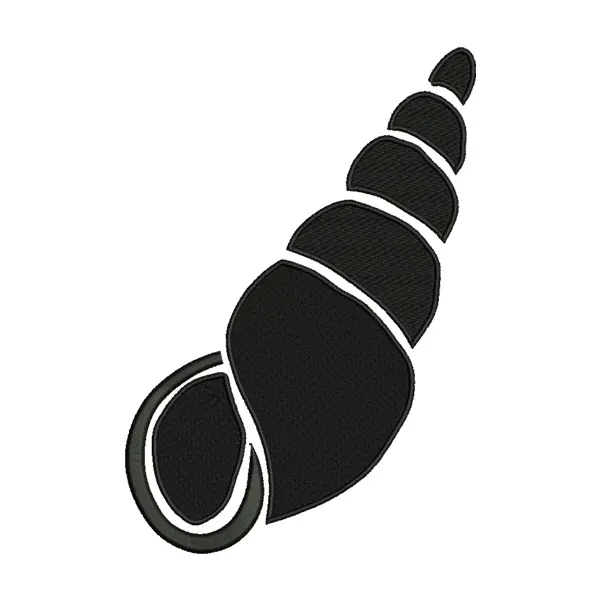 Triton’s Trumpet Seashell Embroidery Design