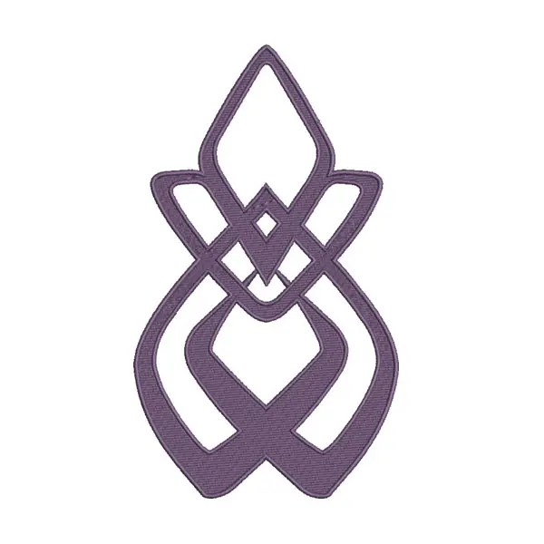 Purple Fire Rose Unity Embroidery Design