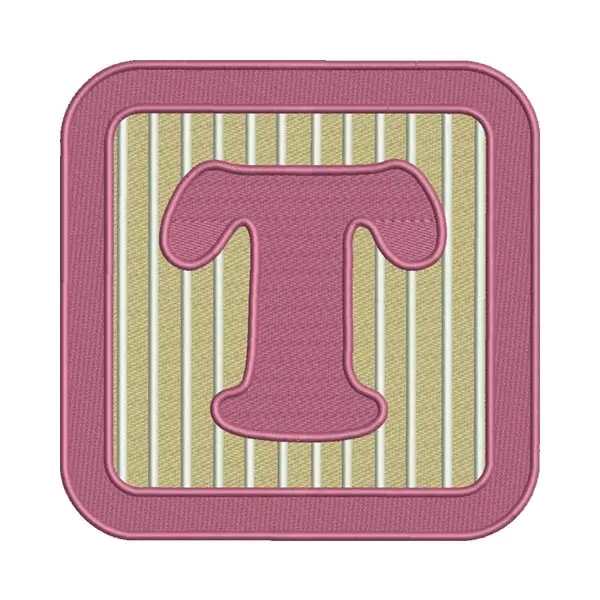 “T” Letter Alphabet Embroidery Design