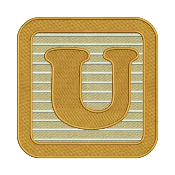 “U” Letter Alphabet Embroidery Design