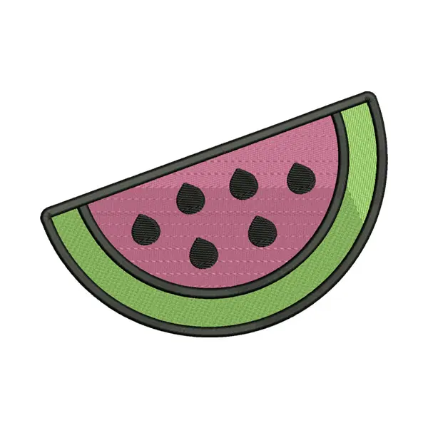 Savory Watermelon Slice Embroidery Design