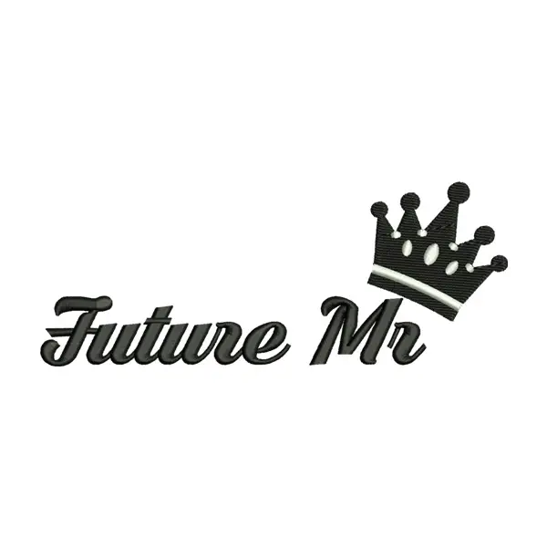 “Future Mr.” Wedding Caption Embroidery Design