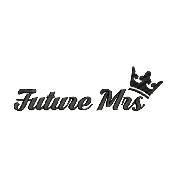 “Future Mrs.” Wedding Caption Embroidery Design