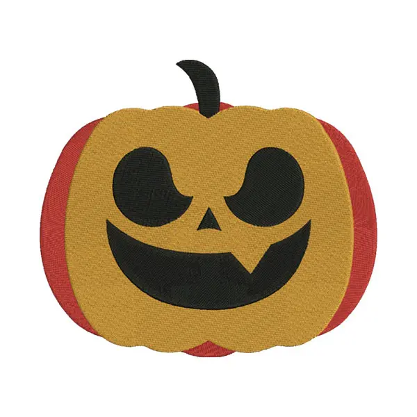 Creepy Jack-o’-Lantern Face Pumpkin Embroidery Design