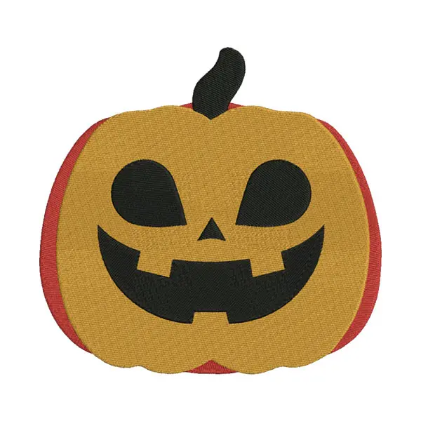 Classic Jack-o’-Lantern Face Pumpkin Embroidery Design