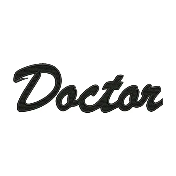 Captivating Doctor Caption Calligraphy Embroidery Design