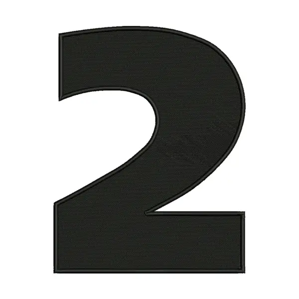 Number Two Star Wars Font Embroidery Design