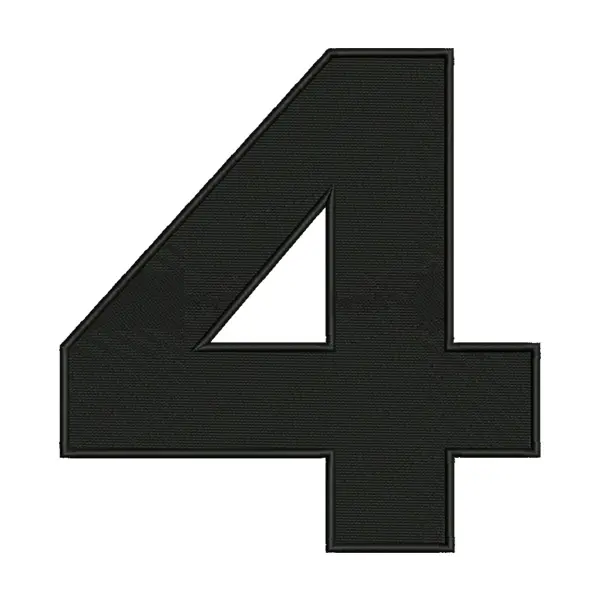 Number 4 Embroidery Design – Star Wars Font Machine Embroidery File