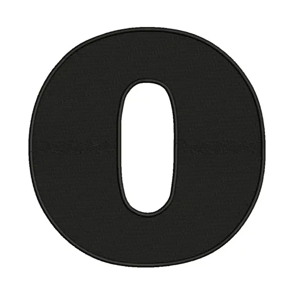 Number 0 Embroidery Design – Sports Jersey Number Patch