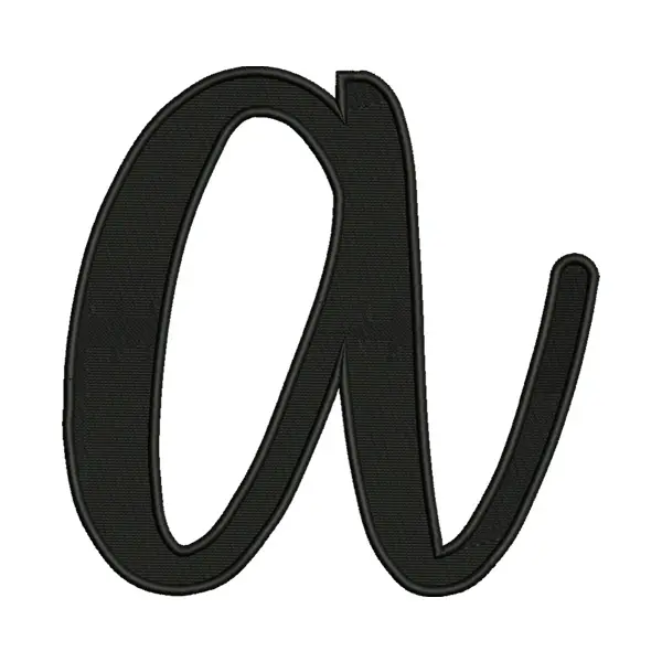 Script Calligraphy Alphabet Font Embroidery Design