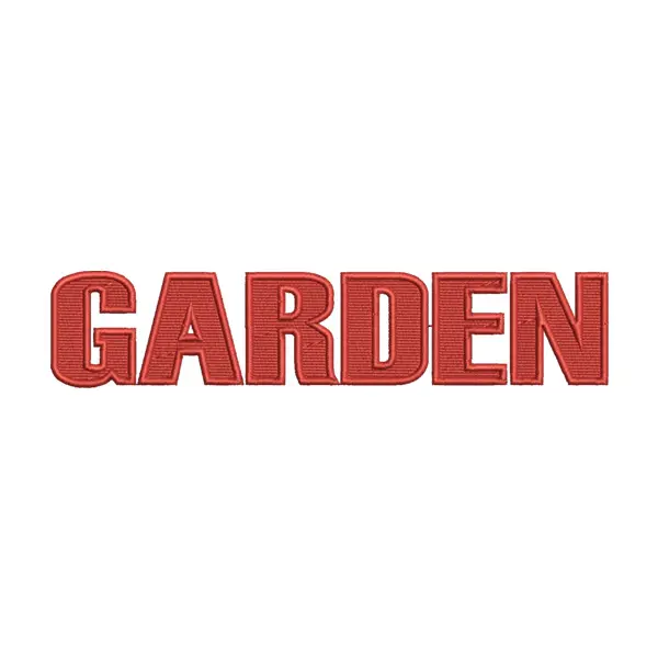 Garden Word Embroidery Design