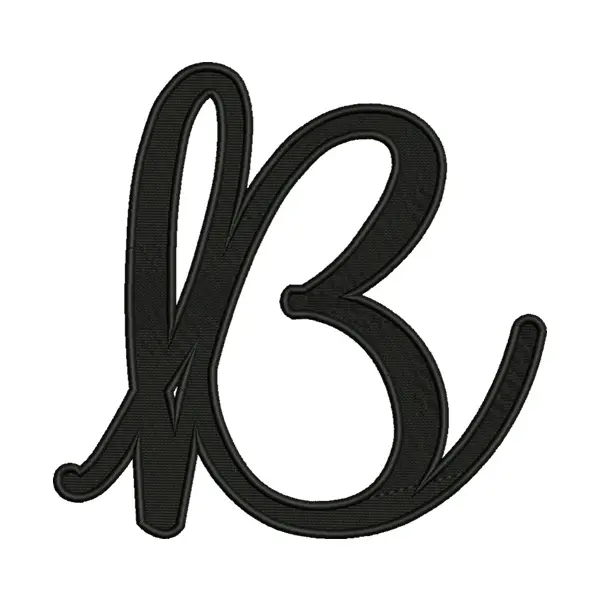 Script Calligraphy Alphabet Font Embroidery Design – Uppercase