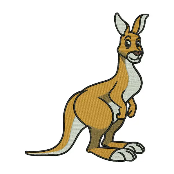 Kangaroo Embroidery Design – Australian Animal Patch