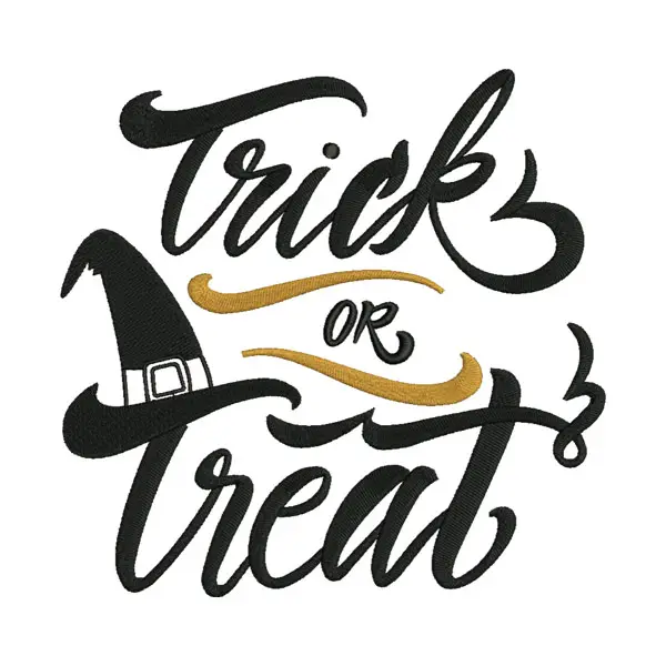 Trick or Treat Halloween Embroidery Design