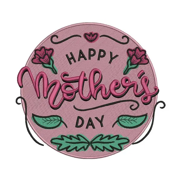 Happy Mother’s Day Embroidery Design – Calligraphy