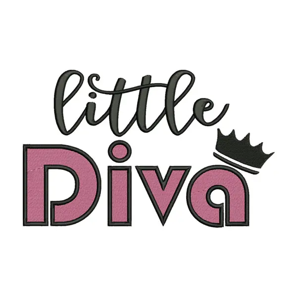 Little Diva Embroidery Design