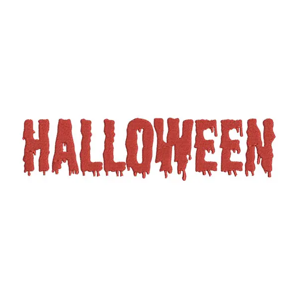 Dripping Halloween Caption Embroidery Design