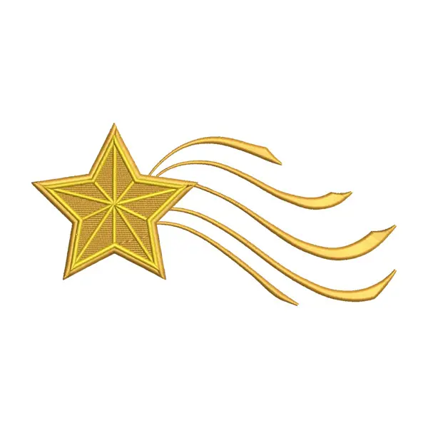 Shooting Star Embroidery Design