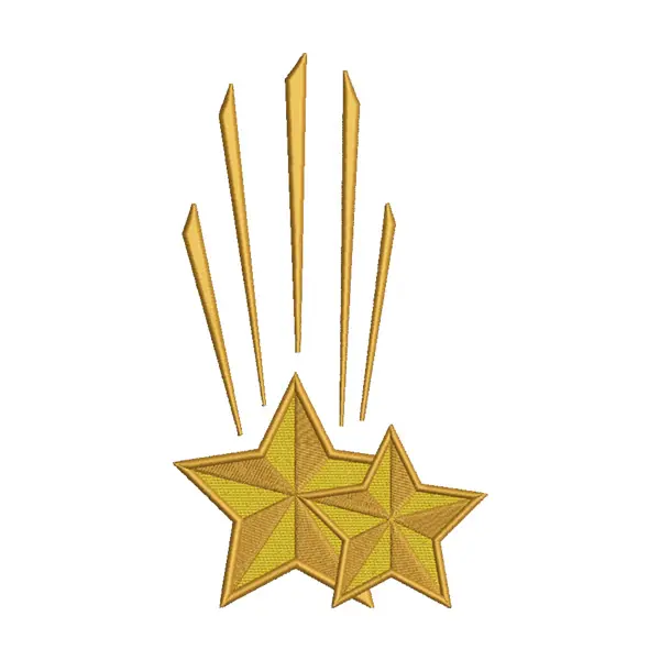 Double Stars Burst Embroidery Design
