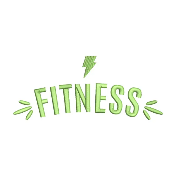 Fitness Embroidery Design – Bolt Icon Gym Patch