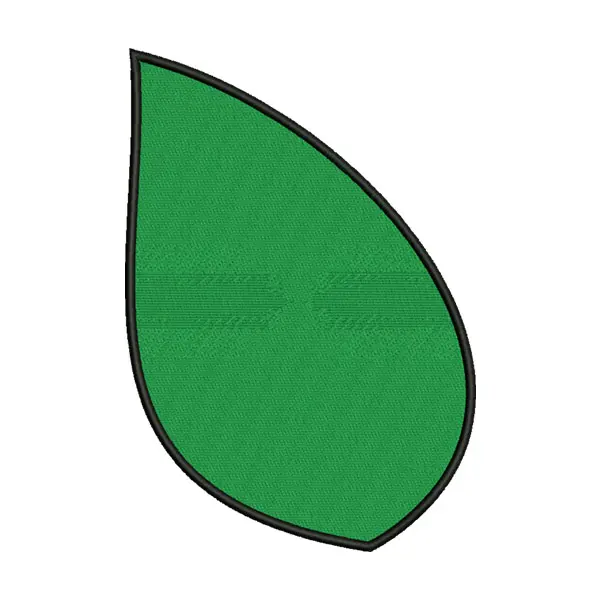 Plain Leaf Silhouette Machine Embroidery File
