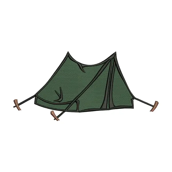 Camping Tent Embroidery Design
