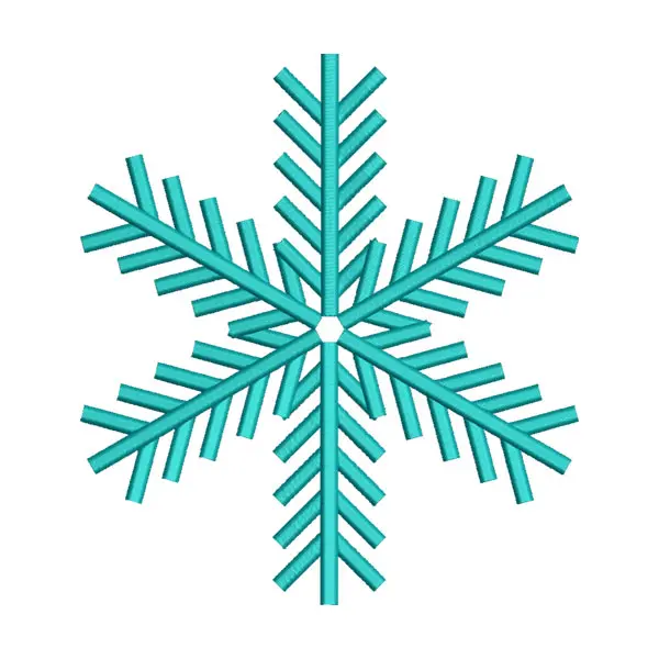 Six-Point Snowflake Embroidery Design